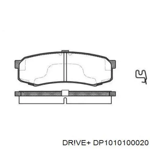 DP1010.10.0020 Dr!ve+ pastillas de freno traseras