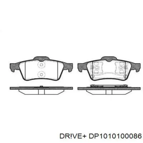 DP1010.10.0086 Dr!ve+ pastillas de freno traseras