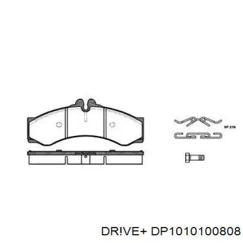 DP1010.10.0808 Dr!ve+ pastillas de freno delanteras