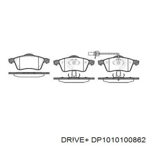 DP1010.10.0862 Dr!ve+ pastillas de freno delanteras