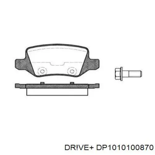 DP1010.10.0870 Dr!ve+ pastillas de freno traseras