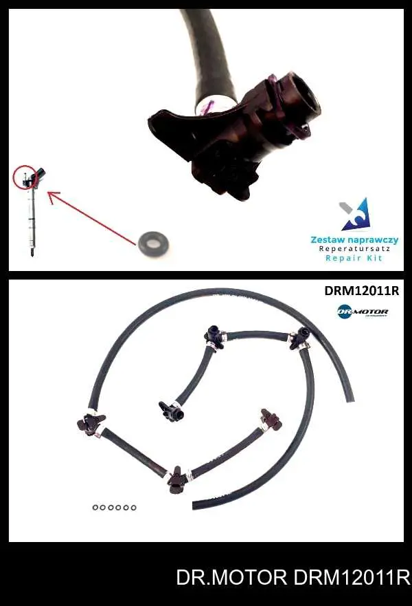 DRM12011R Dr.motor tubo de combustible atras de las boquillas