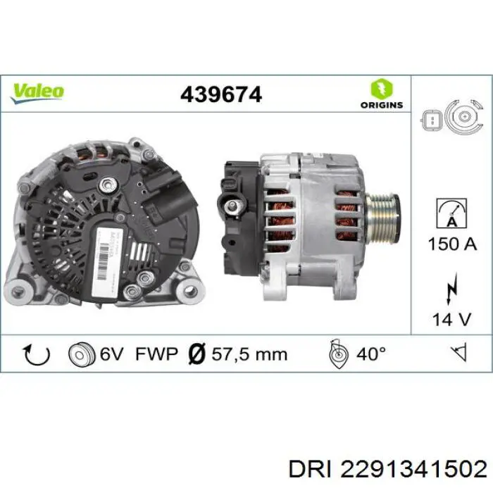 2291341502 DRI alternador