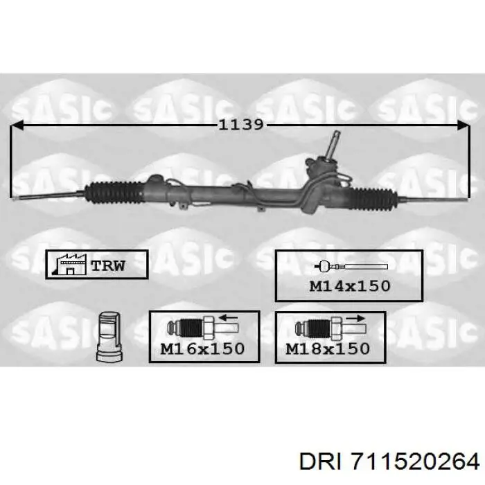 01627803 Lizarte Cremallera caja de direccion