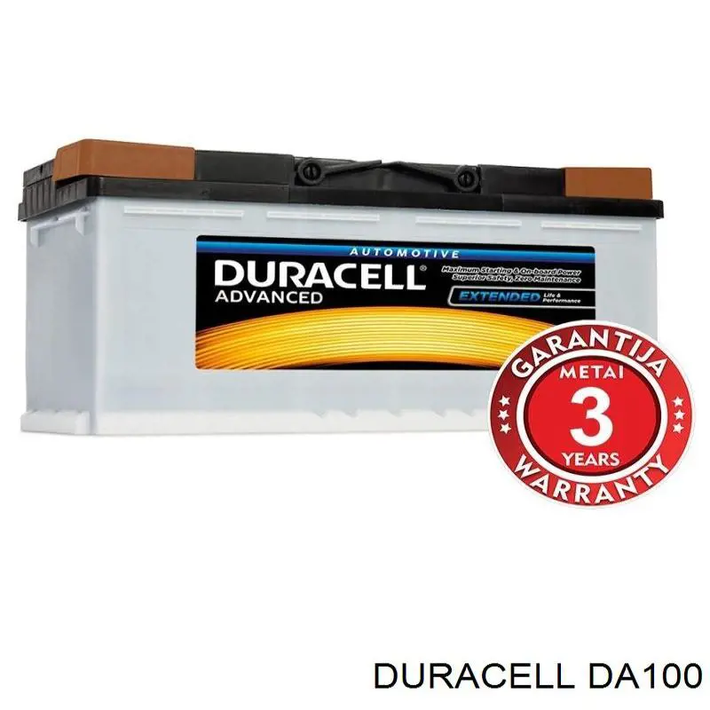 DA100 Duracell Batería Start-Stop