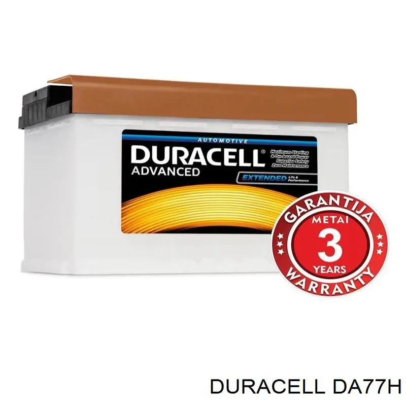 DA77H Duracell Batería Start-Stop