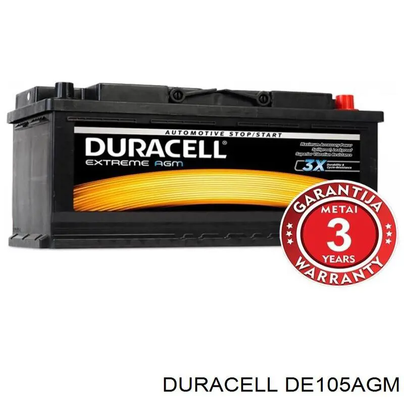 Batería de Arranque Duracell (DE105AGM)