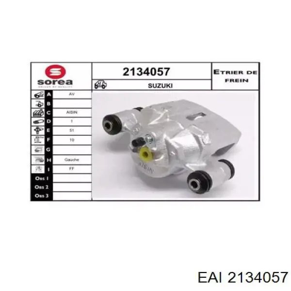 2134057 EAI pinza de freno delantera izquierda