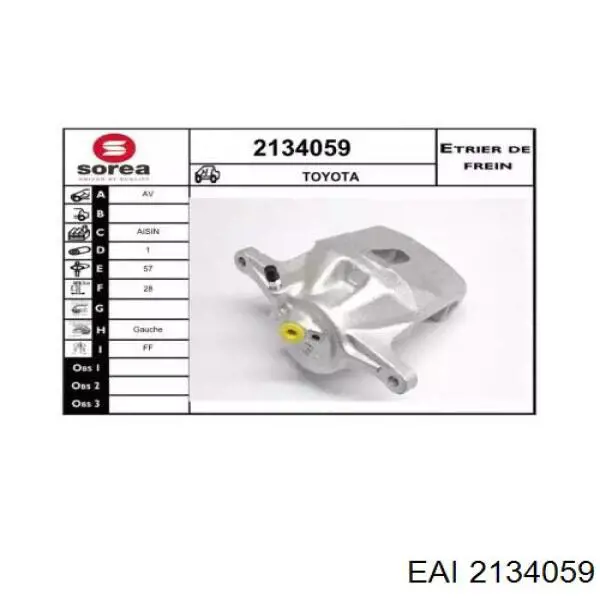 2134059 EAI pinza de freno delantera izquierda