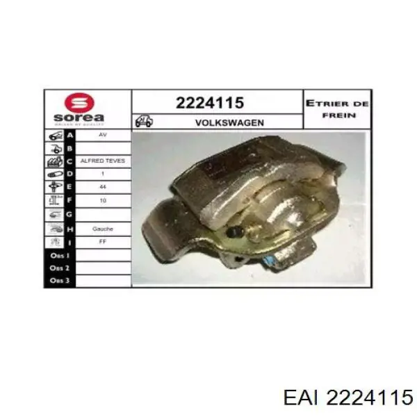 2224115 EAI pinza de freno delantera izquierda