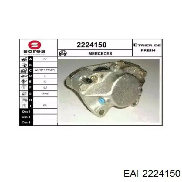 2224150 EAI pinza de freno delantera derecha