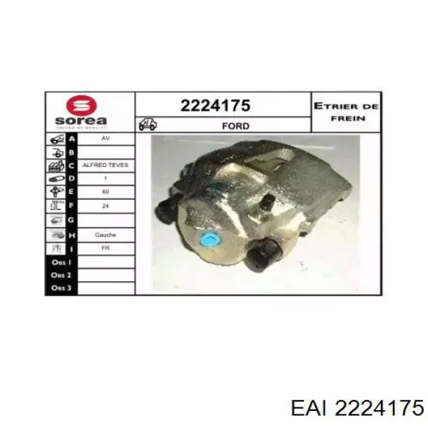 2224175 EAI pinza de freno delantera derecha