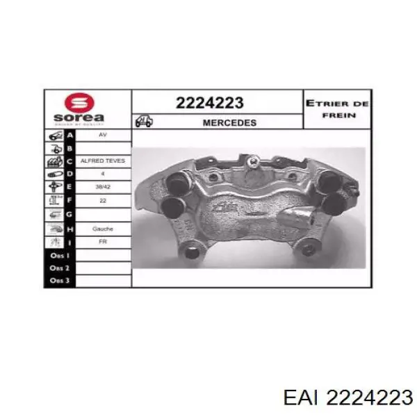 2224223 EAI pinza de freno delantera izquierda