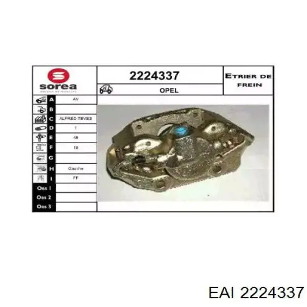 2224337 EAI pinza de freno delantera izquierda