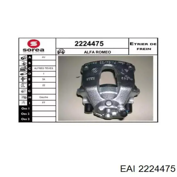 2224475 EAI pinza de freno delantera izquierda