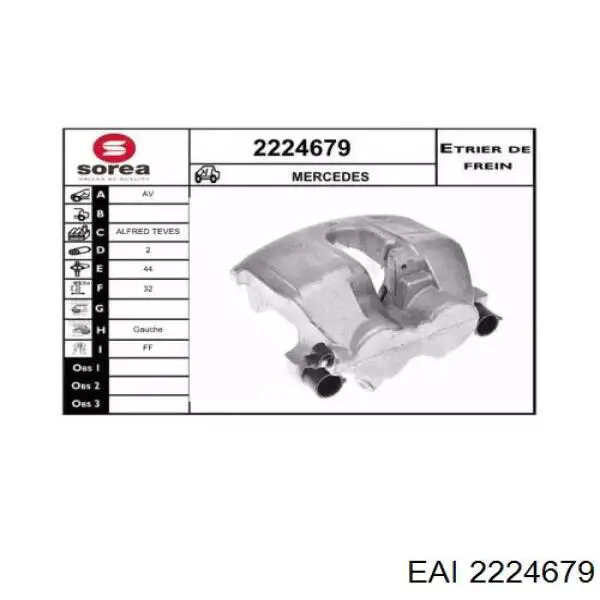 2224679 EAI pinza de freno delantera derecha