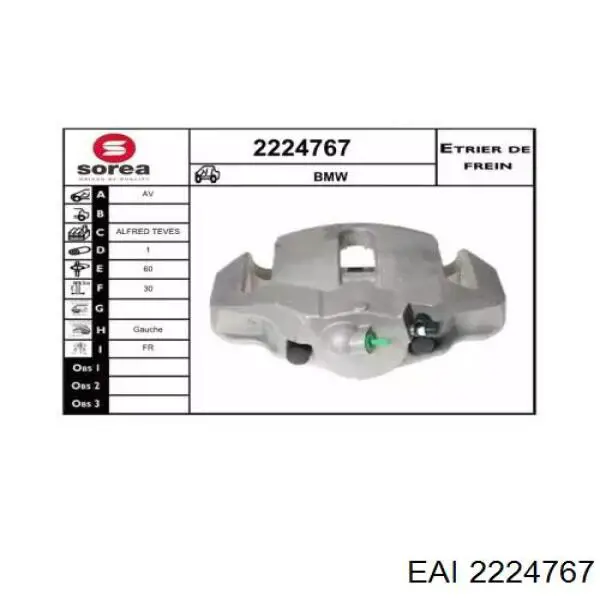 2224767 EAI pinza de freno delantera izquierda