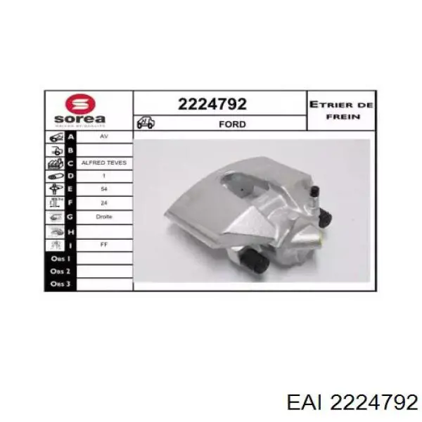 2224792 EAI pinza de freno delantera derecha