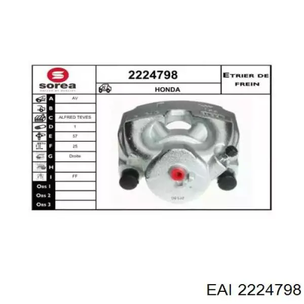 2224798 EAI pinza de freno delantera derecha