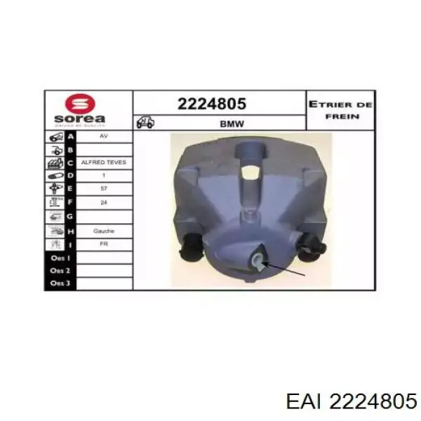 2224805 EAI pinza de freno delantera izquierda