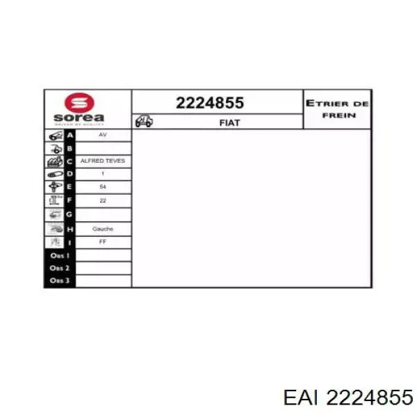 2224855 EAI pinza de freno delantera izquierda