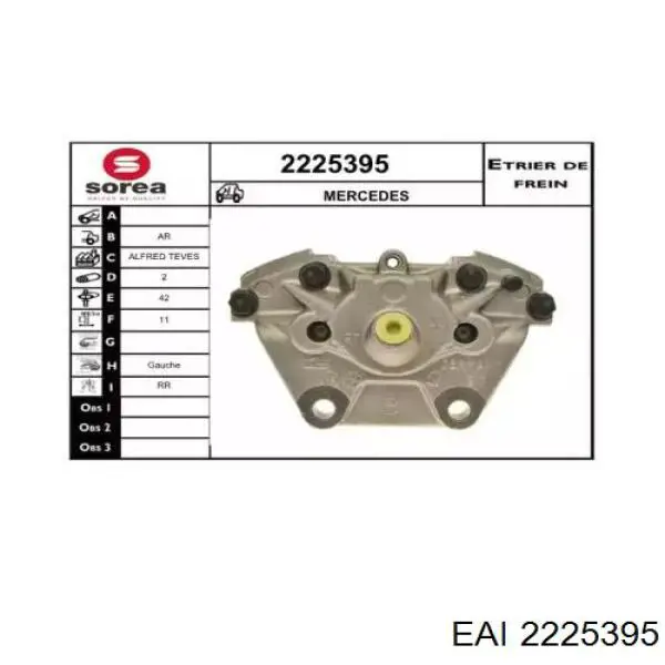 2225395 EAI pinza de freno delantera izquierda