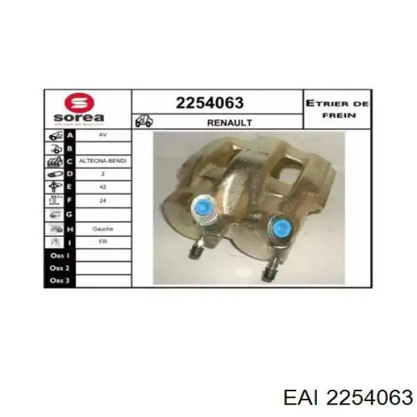 2254063 EAI pinza de freno delantera izquierda