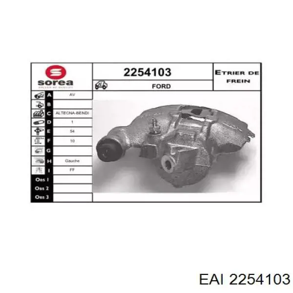 2254103 EAI pinza de freno delantera izquierda