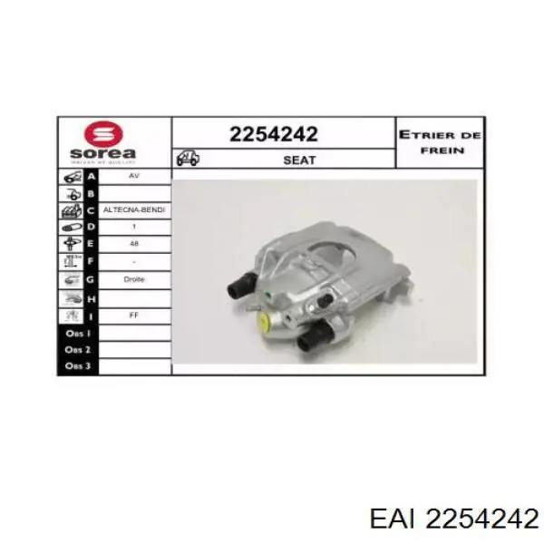 2254242 EAI pinza de freno delantera derecha