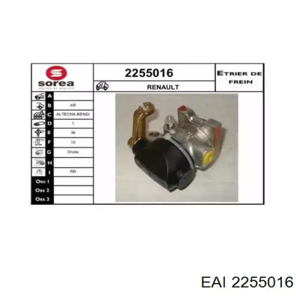 42SKV104 SKV pinza de freno trasero derecho