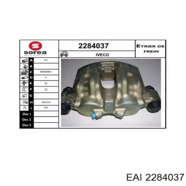 2284037 EAI pinza de freno delantera izquierda