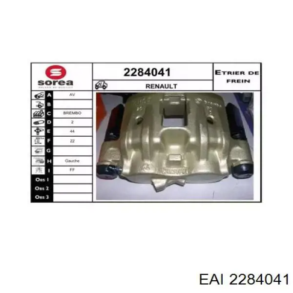 2284041 EAI pinza de freno delantera izquierda