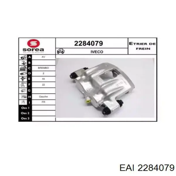 2284079 EAI pinza de freno delantera izquierda