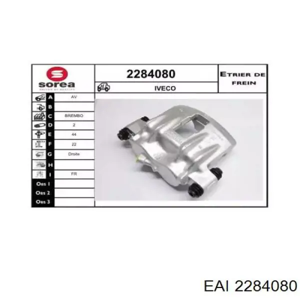 2284080 EAI pinza de freno delantera derecha