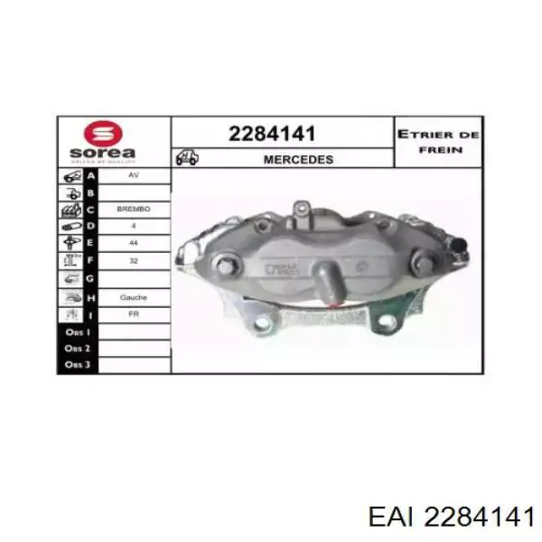 2284141 EAI pinza de freno delantera izquierda