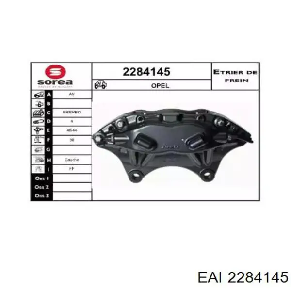 2284145 EAI pinza de freno delantera izquierda