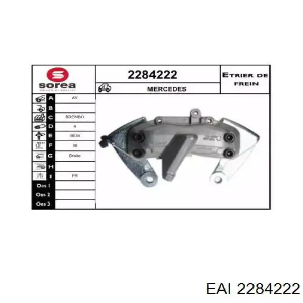 24200983 Mercedes pinza de freno delantera derecha