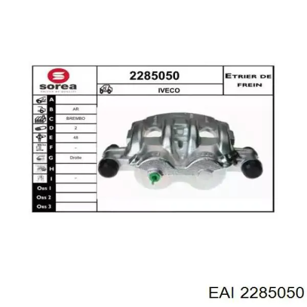 2285050 EAI pinza de freno trasero derecho