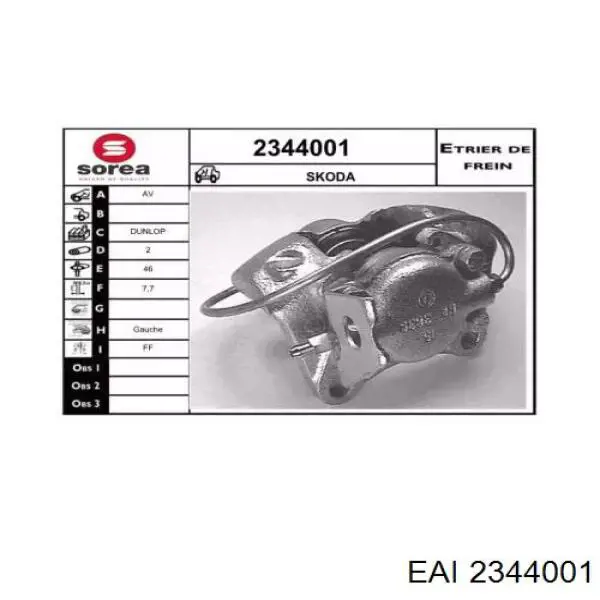 2344001 EAI pinza de freno delantera izquierda