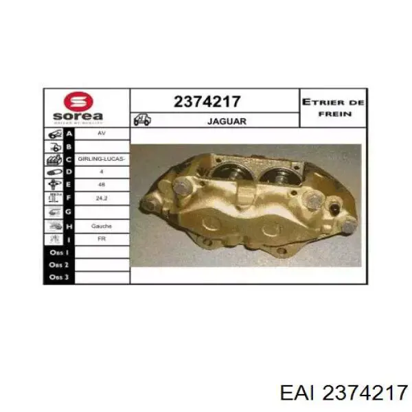 2374217 EAI pinza de freno delantera izquierda