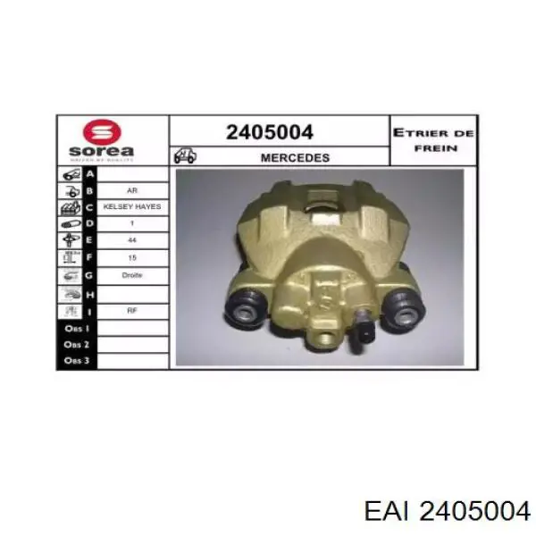 2405004 EAI pinza de freno trasero derecho