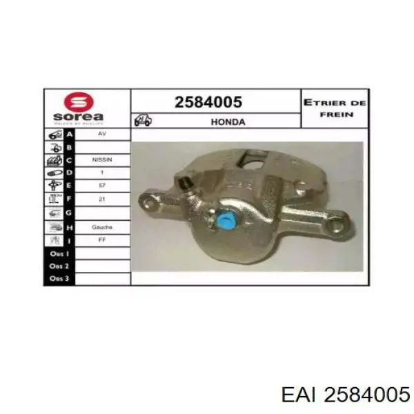 2584005 EAI pinza de freno delantera izquierda