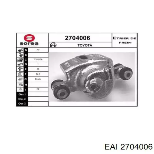 2704006 EAI pinza de freno delantera derecha