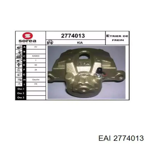 2774013 EAI pinza de freno delantera izquierda