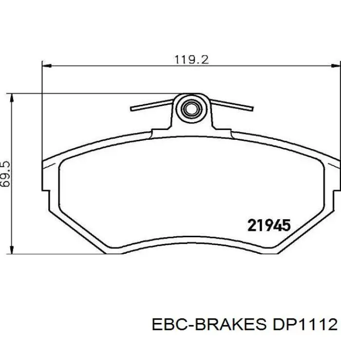 DP1112 EBC Brakes pastillas de freno delanteras