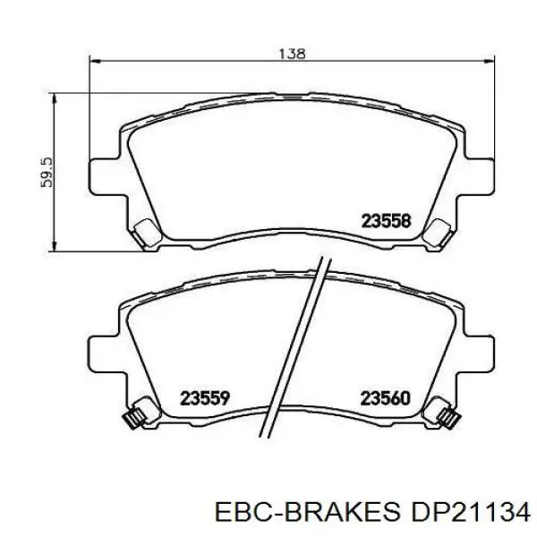Pastillas de freno delanteras Subaru Legacy 3 BE, BH
