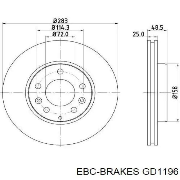 Freno de disco delantero Mazda 6 GY