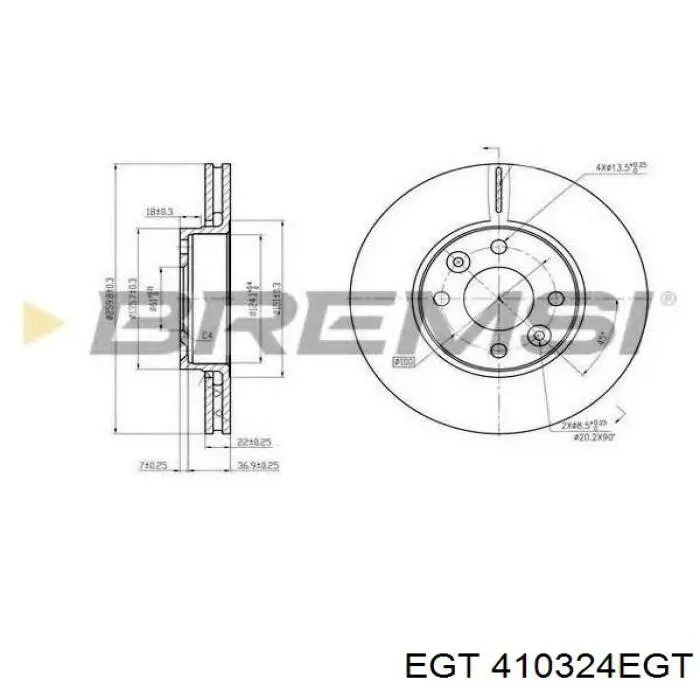 Freno de disco delantero Nissan Versa E12X