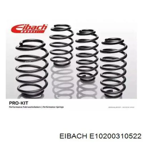 E10200310522 Eibach Juego de resortes de suspensión