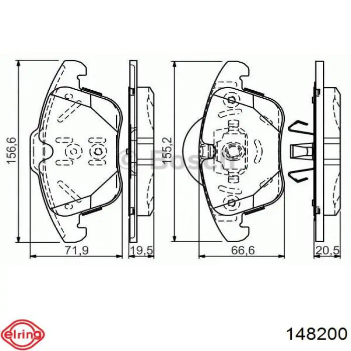 Comprar 148200 Elring Junta del enfriador EGR del sistema de recirculación de gases